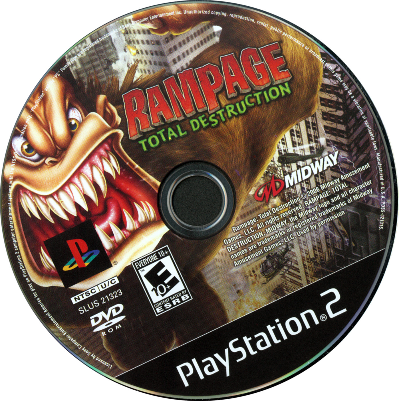 Rampage Total Destruction PSX cover