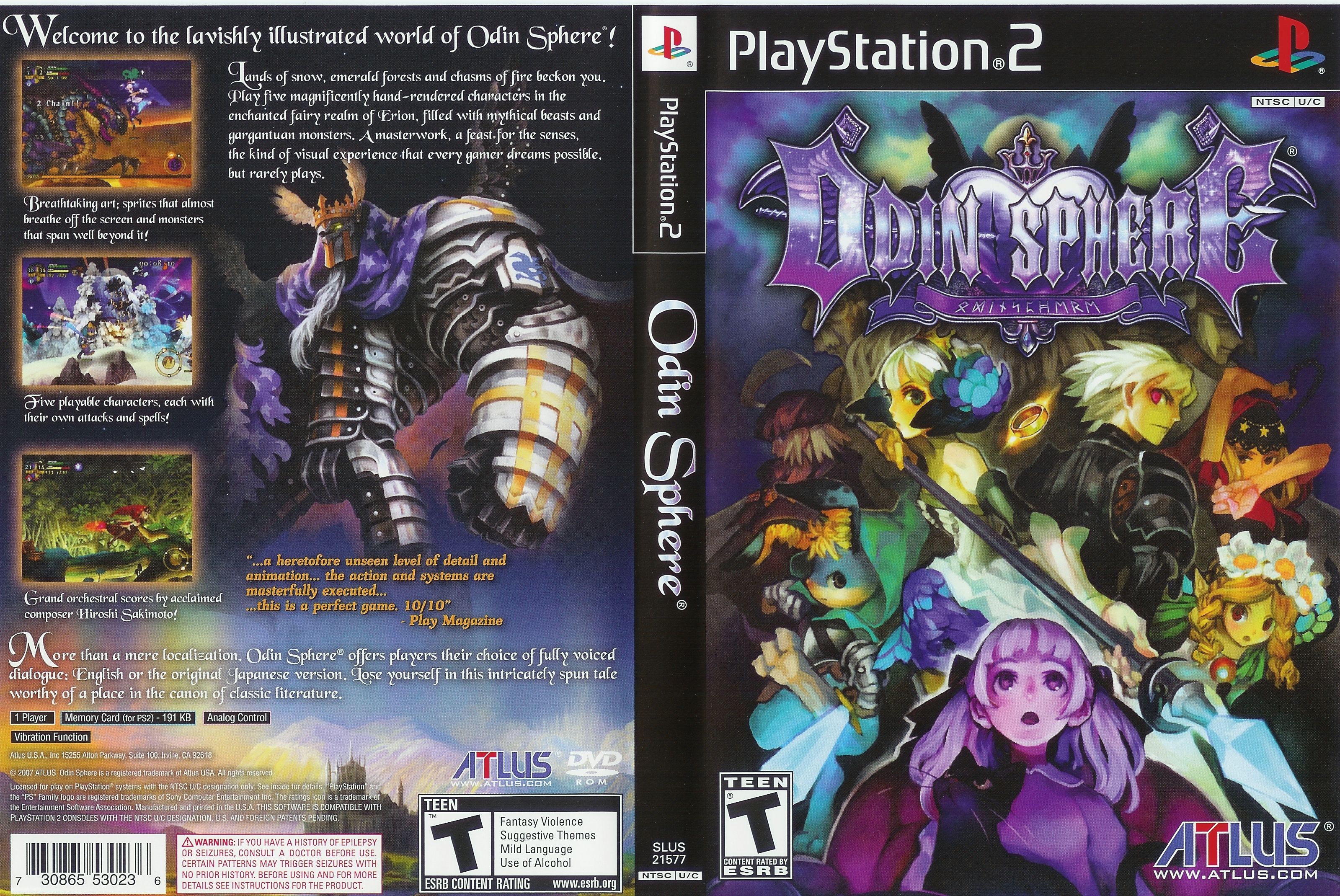 Odin Sphere PSX cover