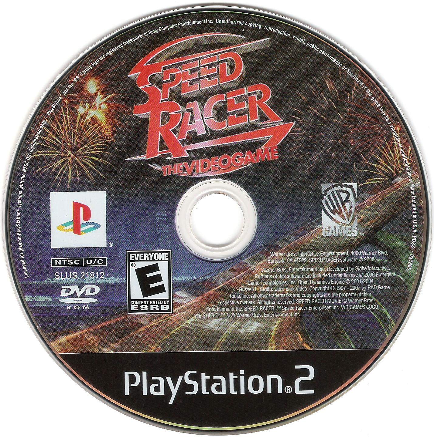 Speed Racer The Video Game PS2 Playstation 2 Sony WB Warner