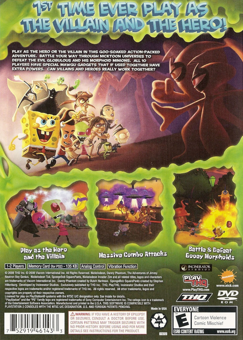 SPONGEBOB SQUAREPANTS FEATURING NICKTOONS - GLOBS OF DOOM (NTSC-U