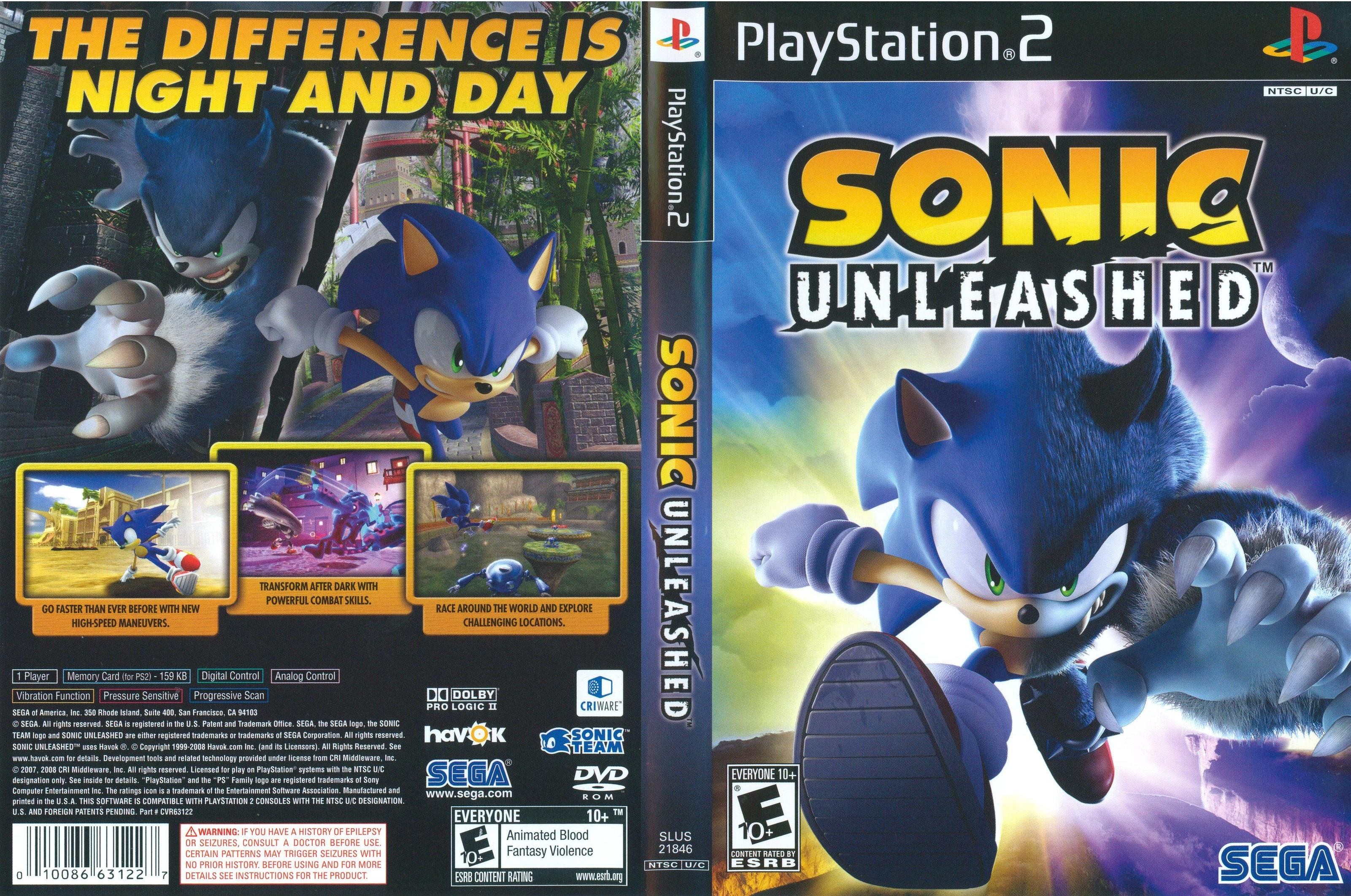 sonic unleashed ps2 vs woo