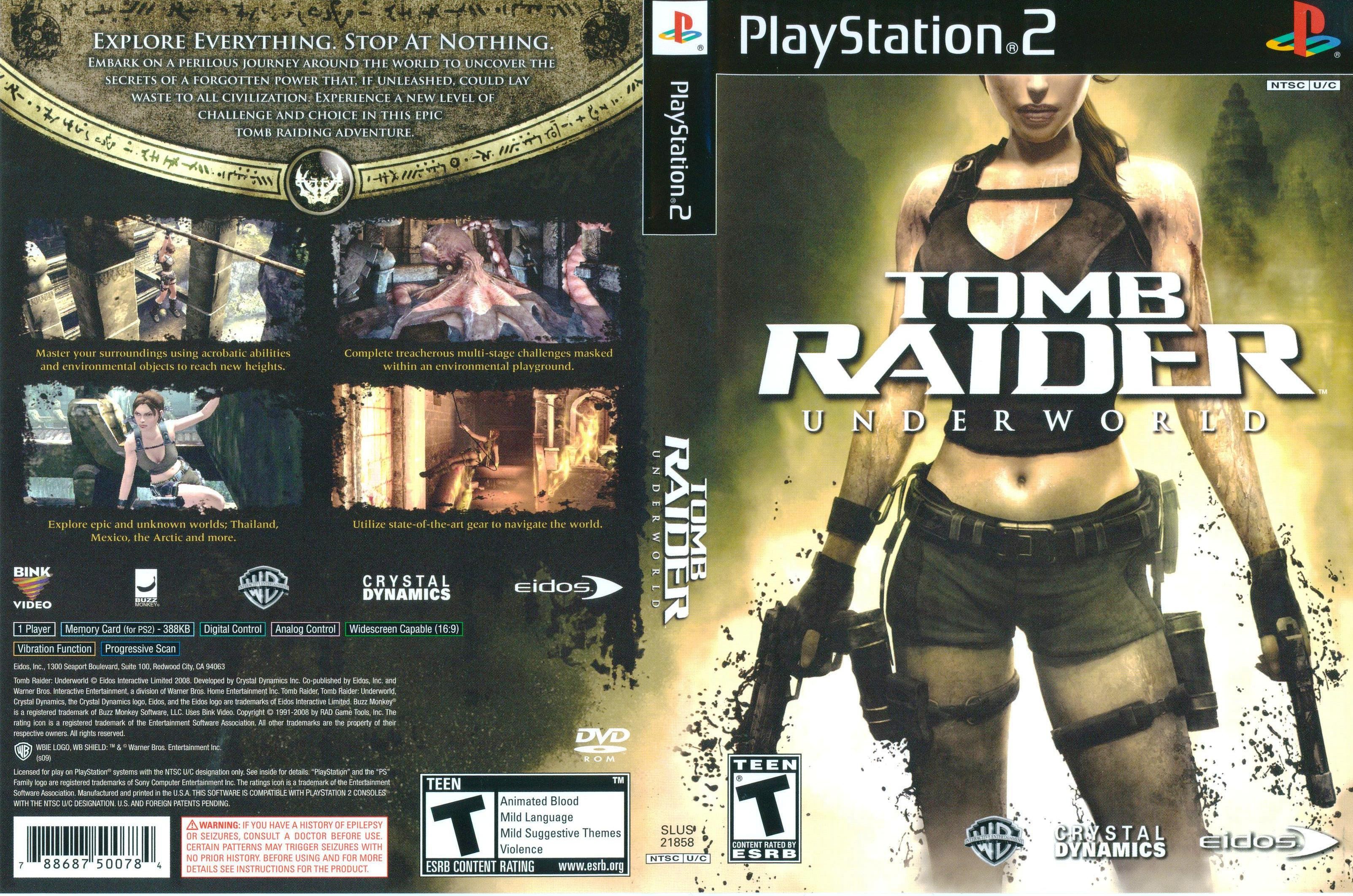 Lara Croft - Tomb Raider - Underworld PS2 cover.