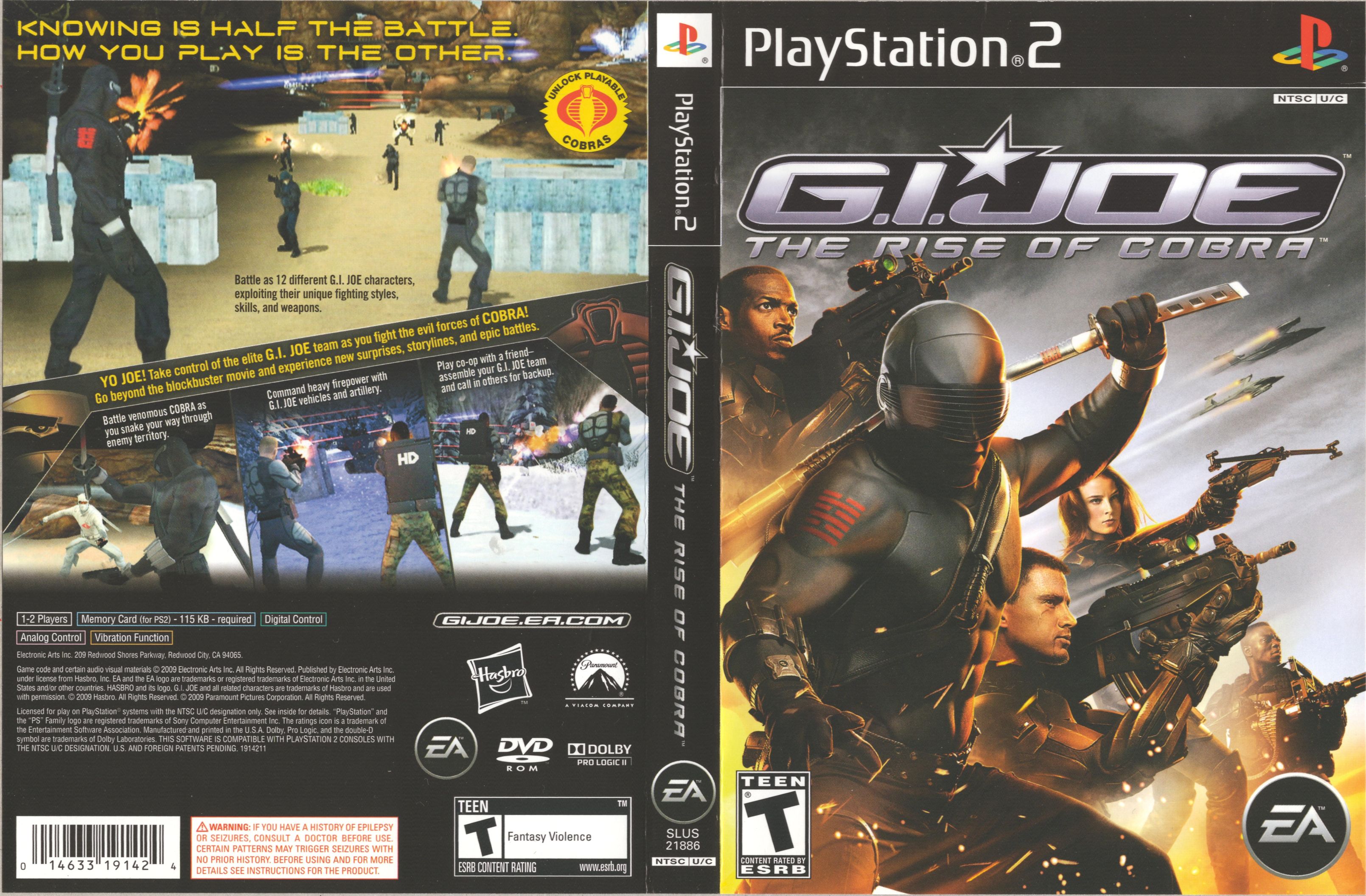 G.I. Joe - The Rise of Cobra PS2 cover.