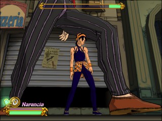 Emulação - Jojo no Kimyou na Bouken: Ougon no Kaze in-game no Play! (PS2) 